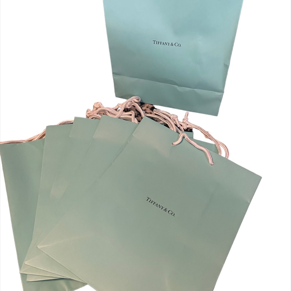 2 Tiffany & Co. Shopping Bags Medium Size